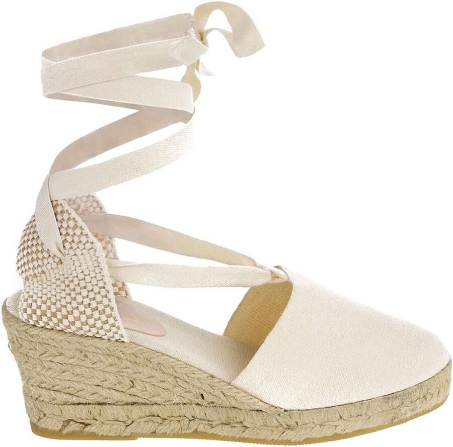 Dames Espadrilles Sleehak Sandaal met Enkelbandje Espagne Gemaakt