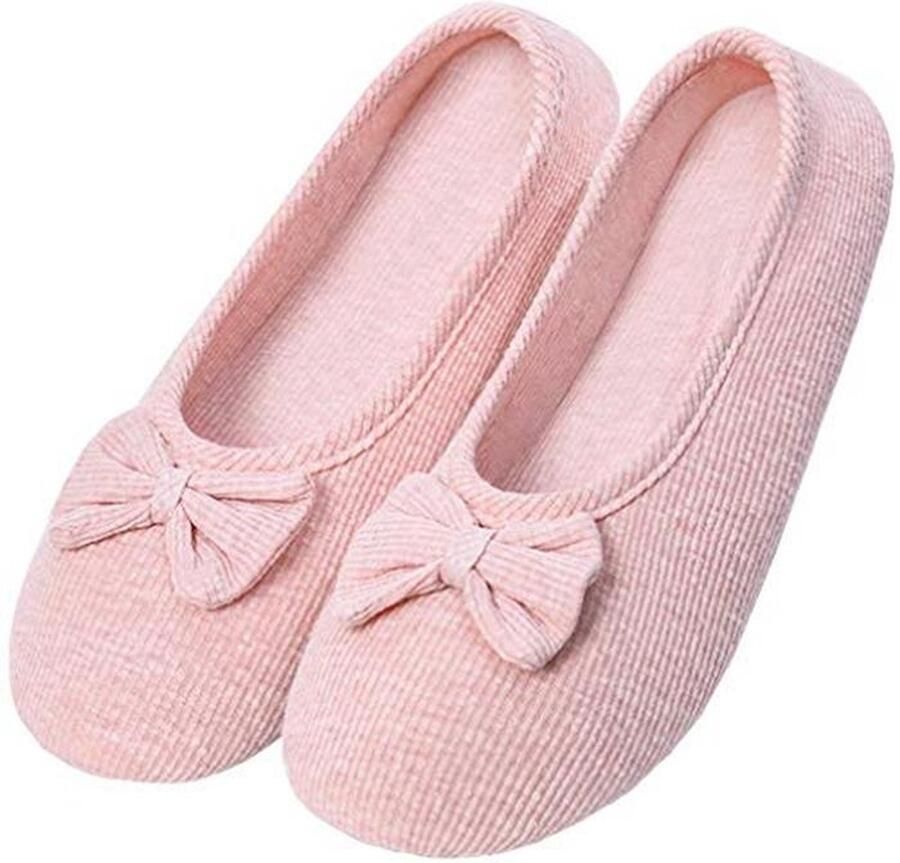 Dames katoenen pantoffels ballerina slippers voor alle seizoenen