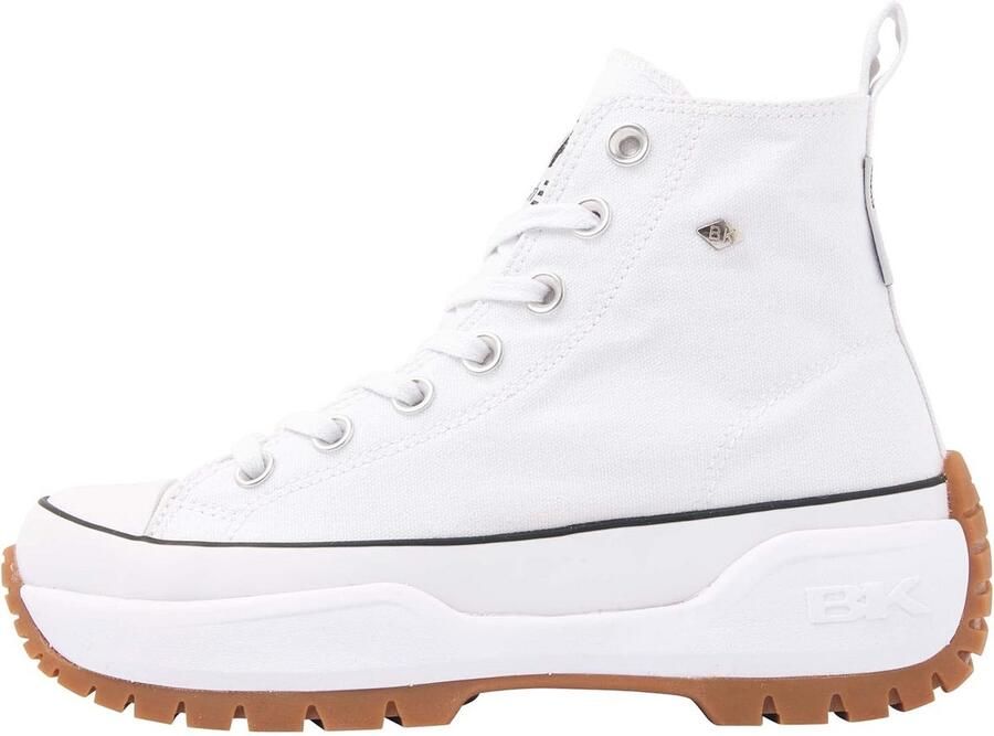 Hippe Mid-High Dames Sneaker met Gekartelde Zool