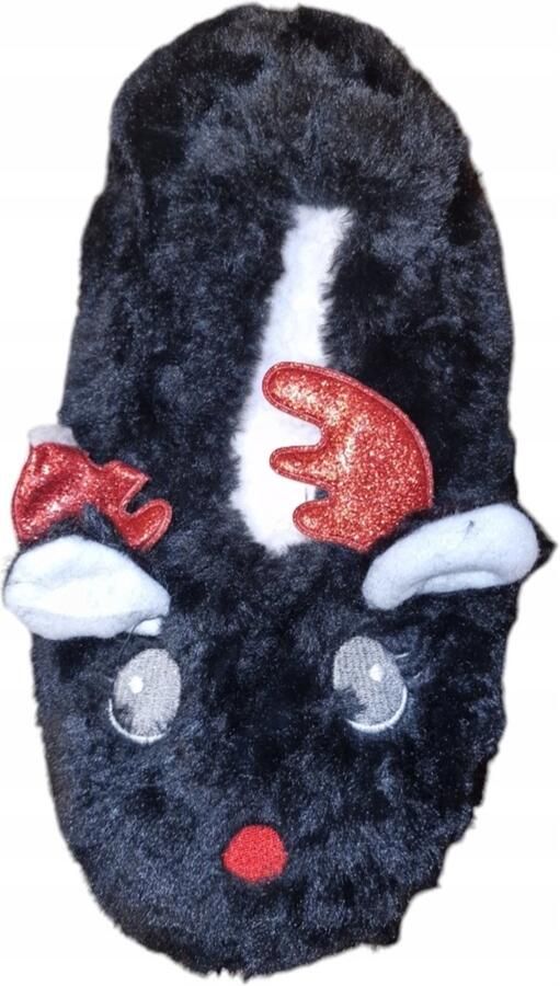 Dames Kerstslippers Rendier Blauw