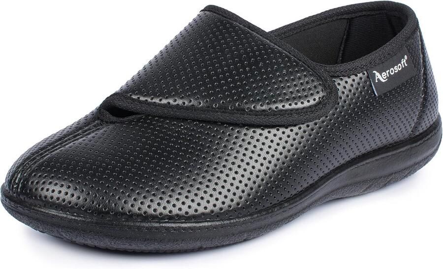 Dames Klittenband Schoen Halfhoge Comfortschoen Gevoelige Voeten Uitneembaar Voetbed Breedte G-H