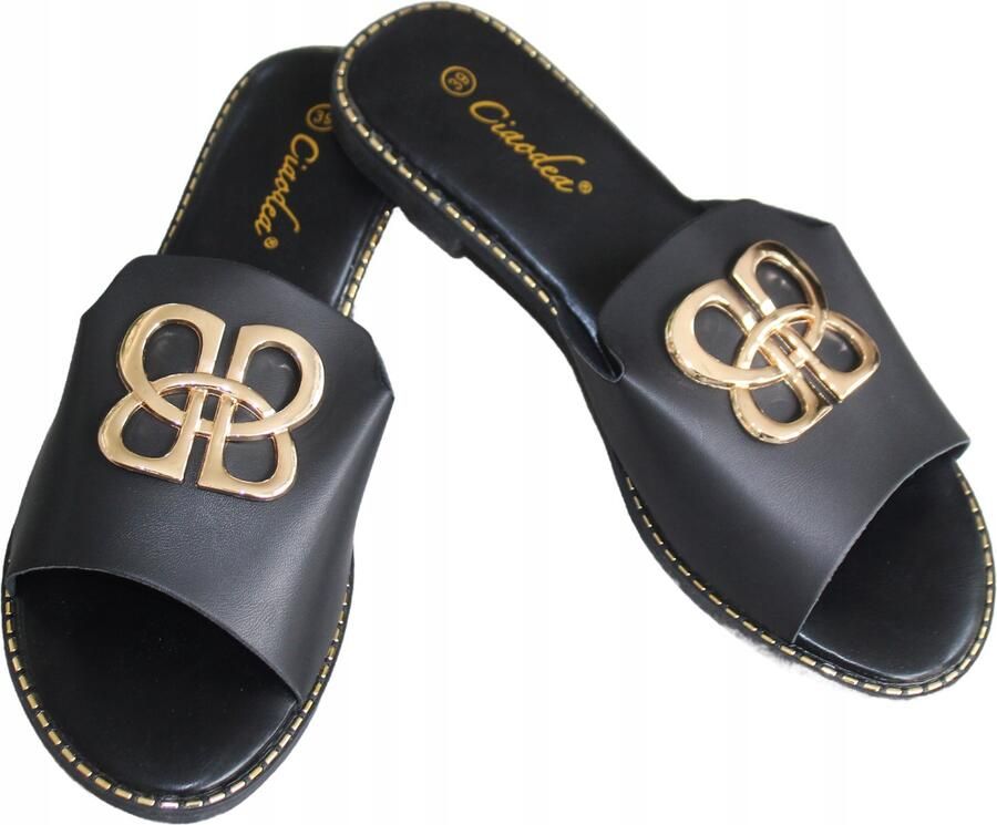 Dames Klompjes Klassiek Zwart Comfortabele Platte Schoenen
