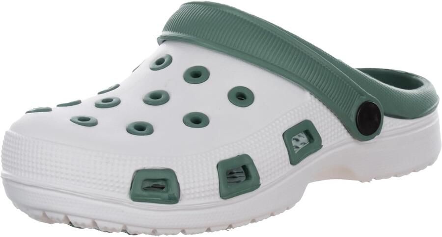 Dames Klompjes Tuin Klompen Bad Slippers Lichtgewicht Wit Groen