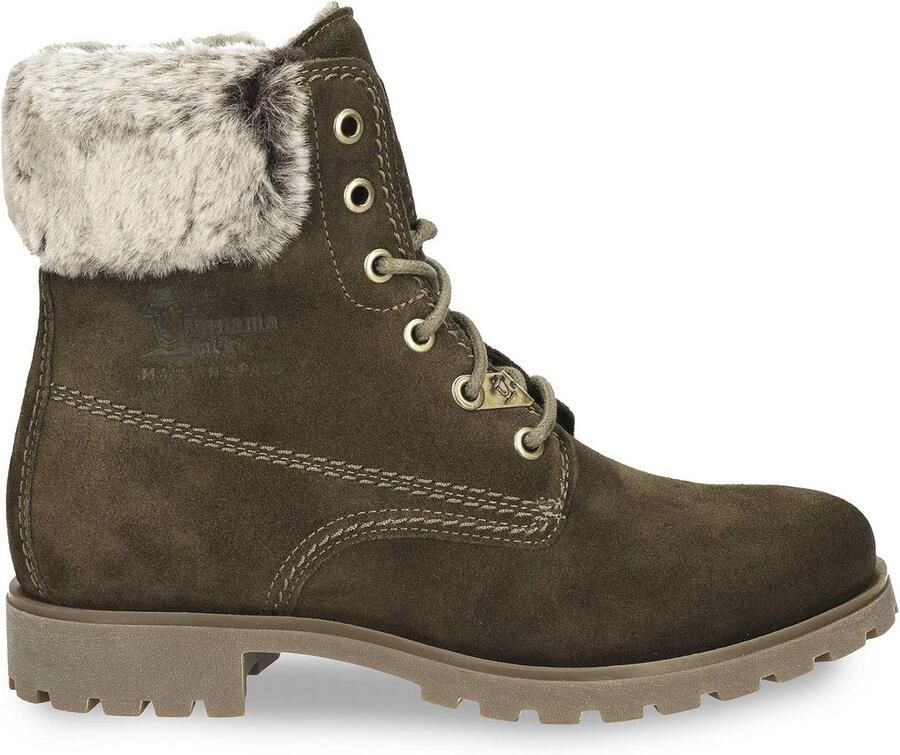 Dames korte schacht laarzen met veters van nubuckleer