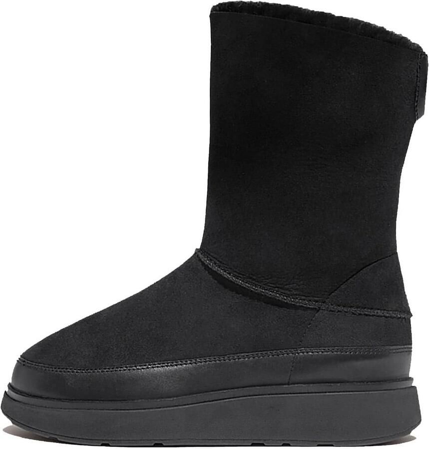 Korte Dames Laarzen van Shearling met Dikkere Zool