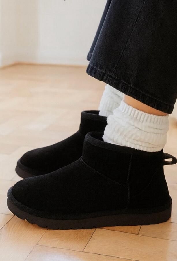 Warme damesboots- Ugg style boots voor dames- Teddy voering- zwarte winterboots dames - Foto 4