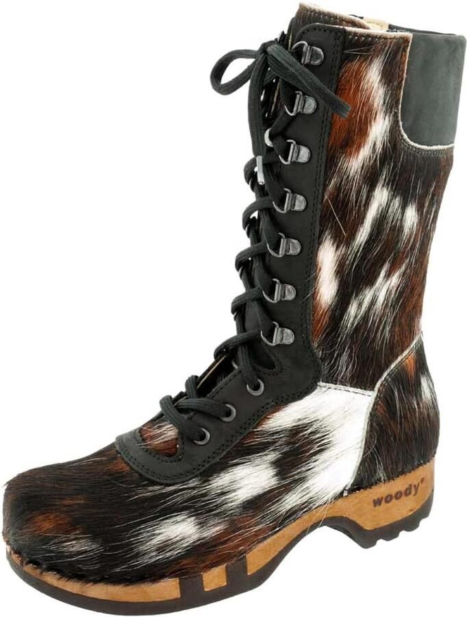 Dames Kuitlaarzen met Flexibele Zool en Veterdetail