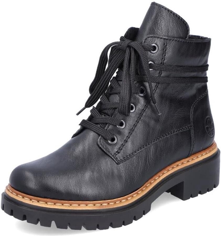 Dames Laarsjes Veter Laarzen Dagelijks Gebruik Lichtgewicht Comfortabele Zool Zwart
