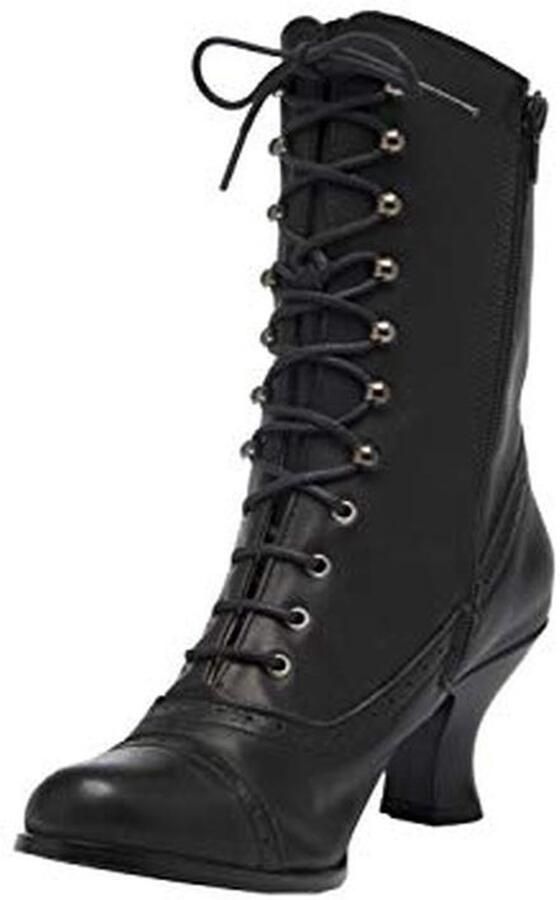 Dames Laarzen Korte Schacht Zwart