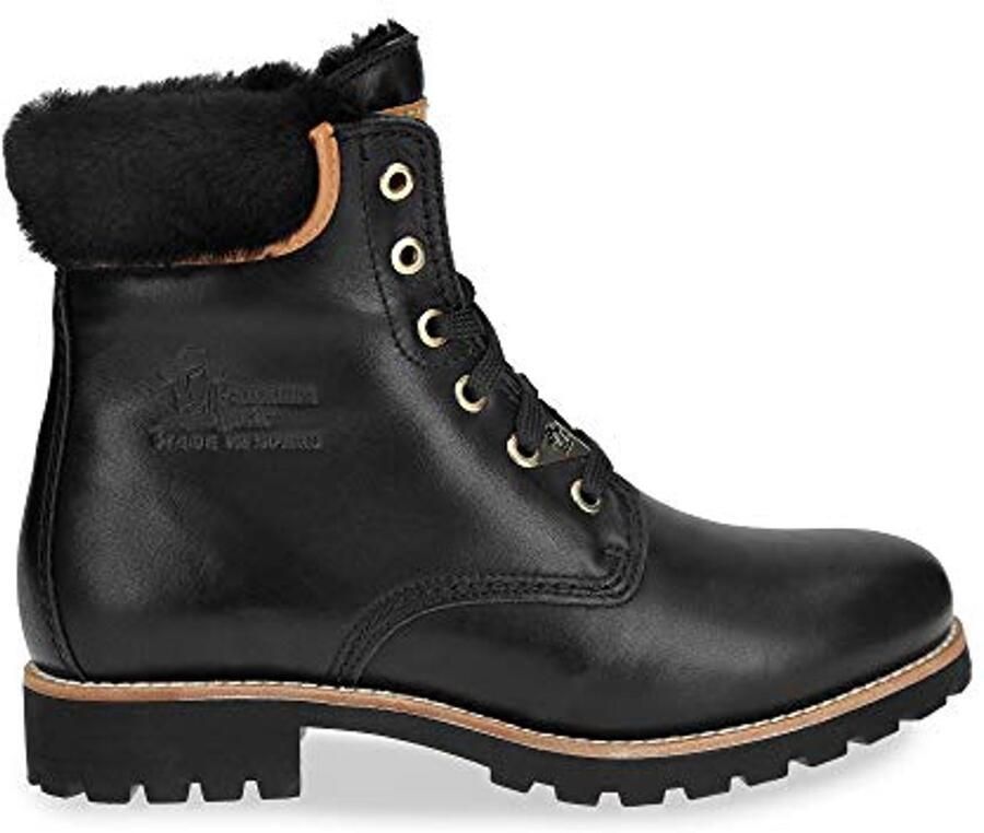 Dames laarzen met veters van nappaleer en natuurlijke voering