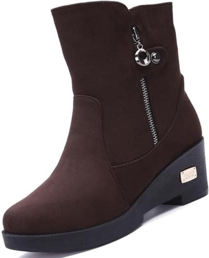 Dames Laarzen Sleehak Winter Waterdicht Gevoerd - Foto 1