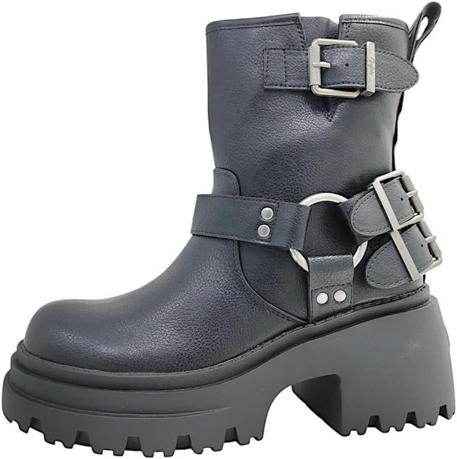 Dames Laarzen Stoere Laarsjes Dagelijks Gebruik Opvallend Design Zwart