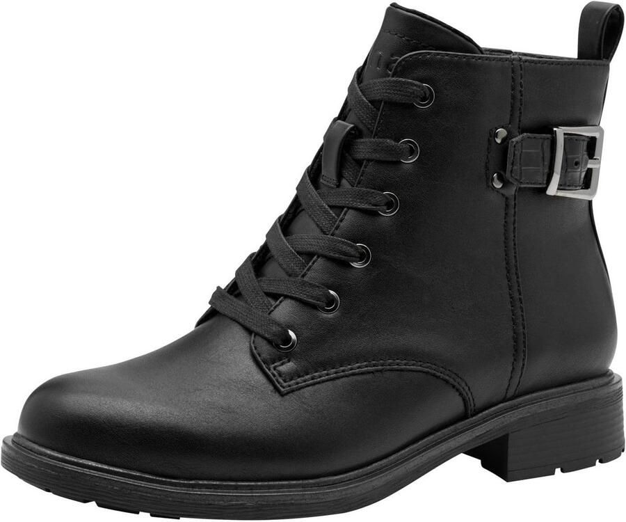 Dames Lace Boot Platte Veganistische Modieuze Laars Comfortabele Pasvorm