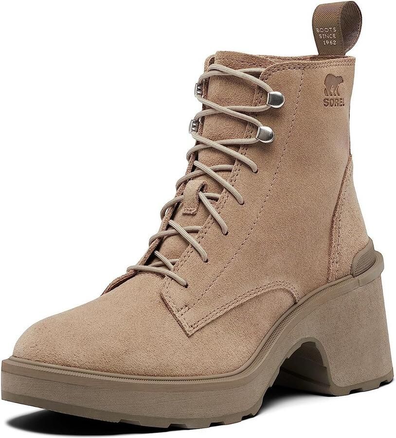 Dames Lace-Up Enkellaarzen met Hak Waterdicht en Comfortabel