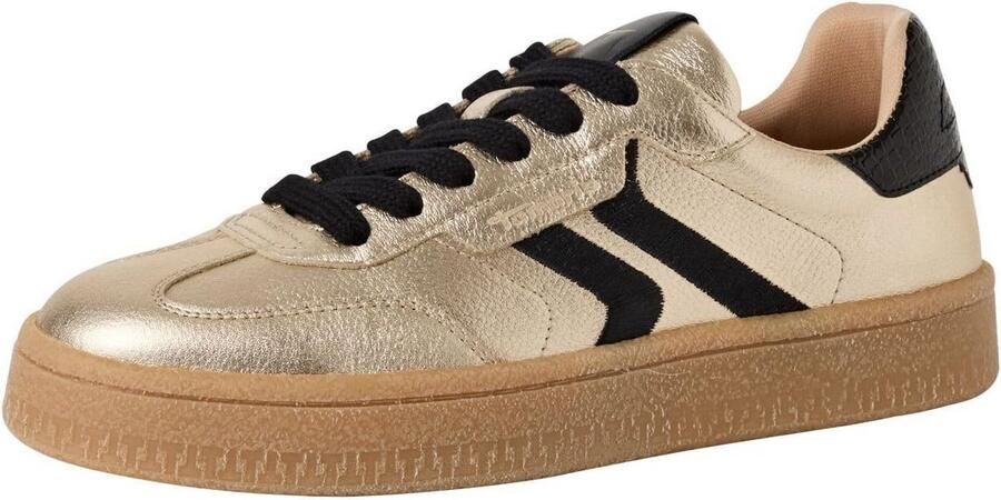 Dames lage sneaker met uitneembaar voetbed en vetersluiting