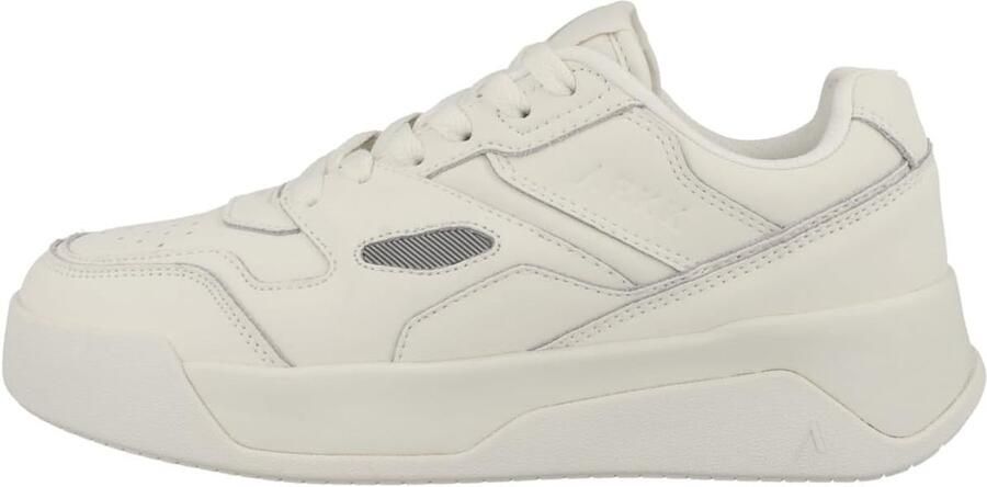 Dames Lage Sneakers Leren Schoenen Dagelijks Gebruik Optimale Demping Wit