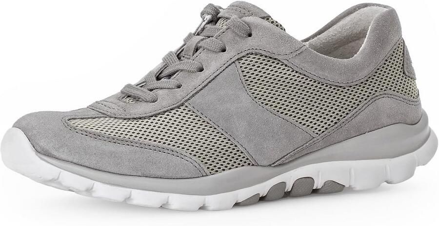 Dames Lage Sneakers met Nubuck Bovenwerk en Vetersluiting