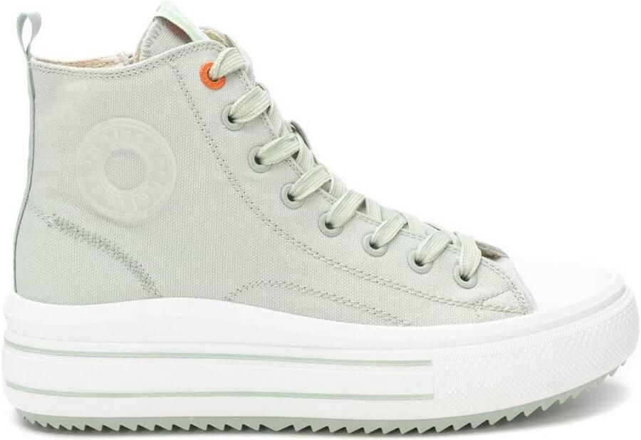 Dames lage sneakers van canvas met ritssluiting en veters