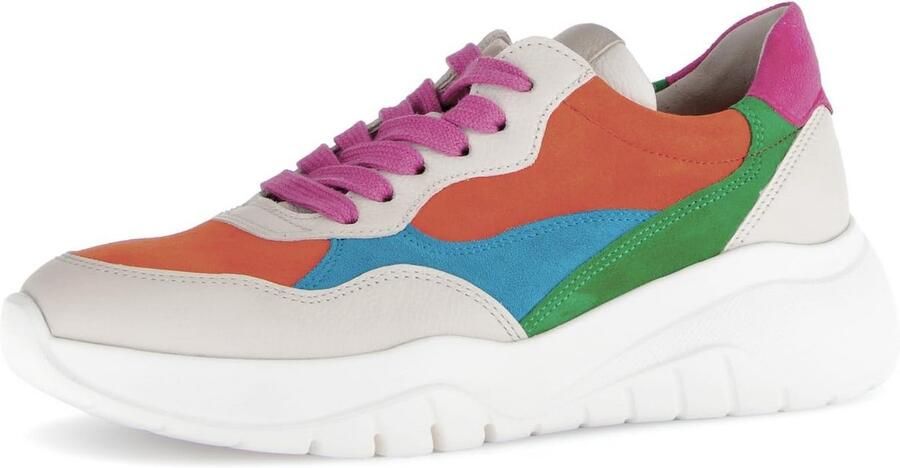 Dames lage sneakers van leer met comfortabele pasvorm