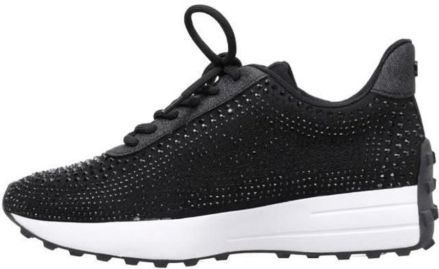 Dames Lage Sneakers Zwart met Vetersluiting