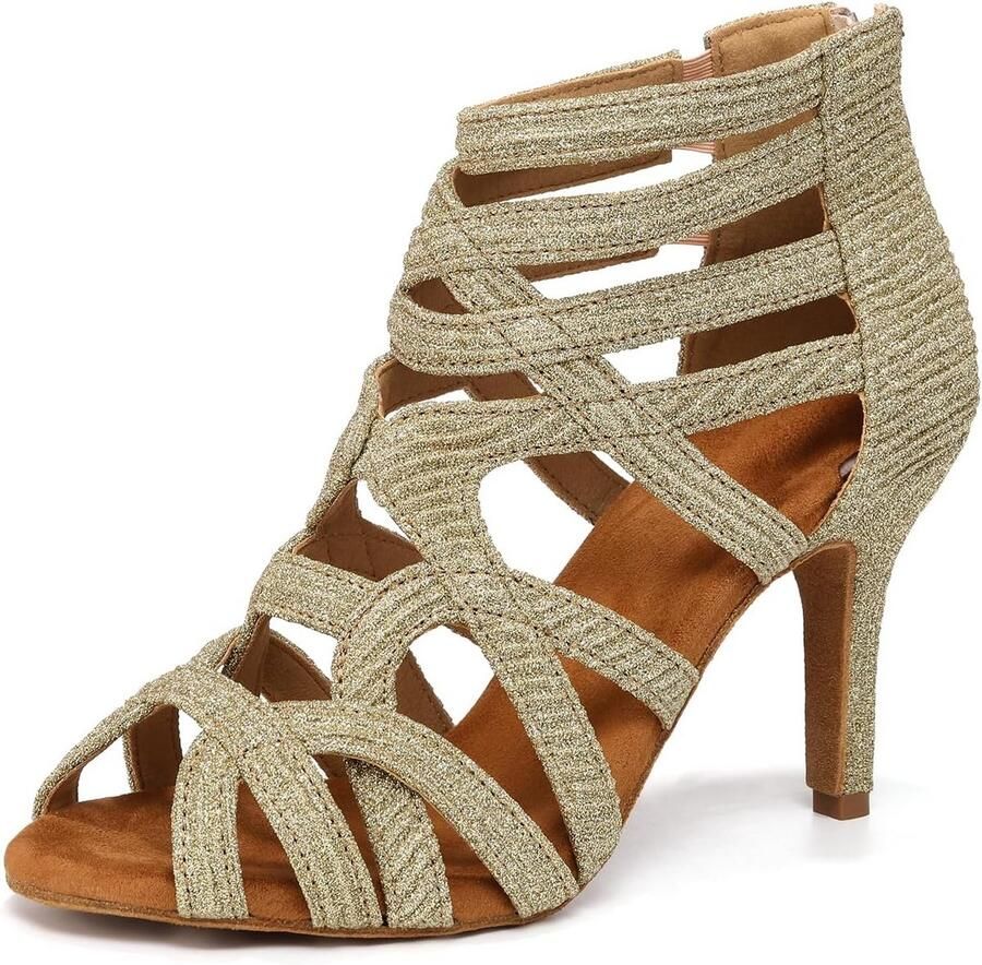 Dames Latijns-Amerikaanse Dansschoenen Open Teen Salsa Ballroom