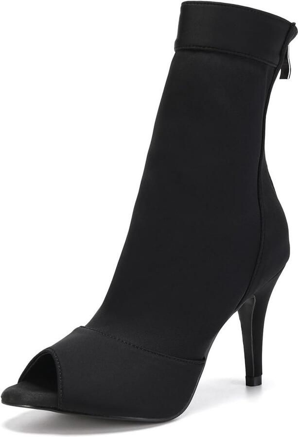 Dames Latijnse Dansschoenen Stiletto Open Teen Salsa Tango Hoge Hak