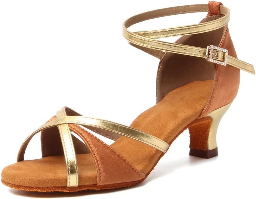Dames Latin Dansschoenen Open Teen Salsa Ballroom Oefenen en Optreden