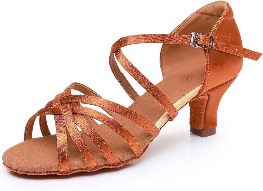 Dames Latin Dansschoenen Salsa Tango Rumba Cha met 5 of Hak