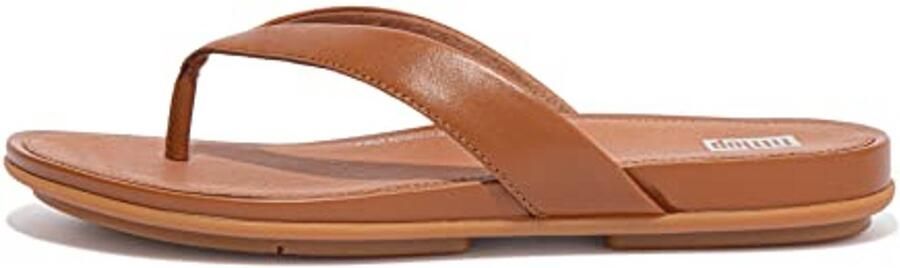 Dames Leather Flip-flops met Comfortabel Anatomisch Voetbed