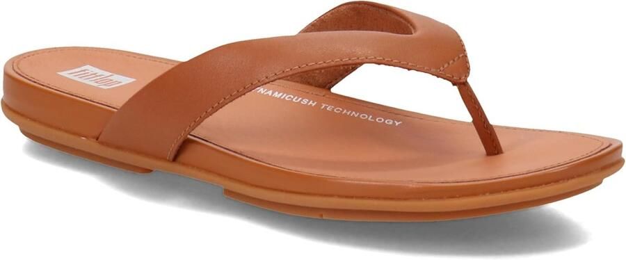 Dames Leather Flip-flops met Comfortabel Anatomisch Voetbed