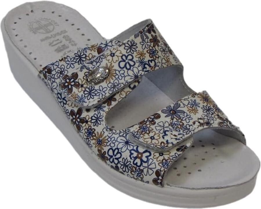 Dames Leren Comfort Sandalen Clogs Met Voetbed