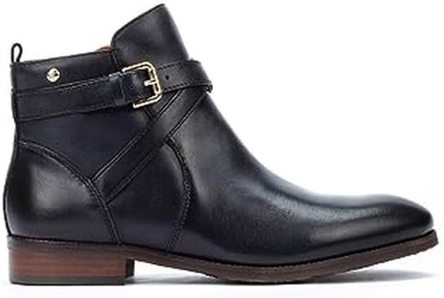 Dames Leren Enkellaarzen Zwart