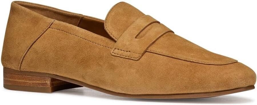 Dames Leren Loafers Ademend Comfortabele Zwarte Instappers