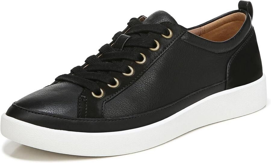 Dames Leren Sneakers met Vetersluiting en Uniek Jute Detail