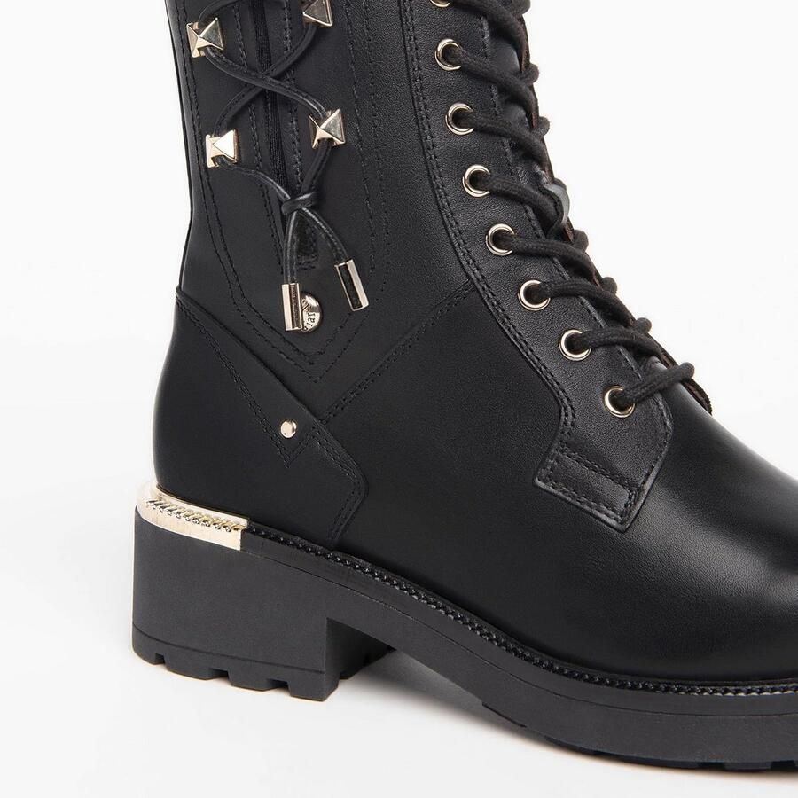 Dames Leren Veterboots Gemaakt in Italië Comfortabel en Trendy