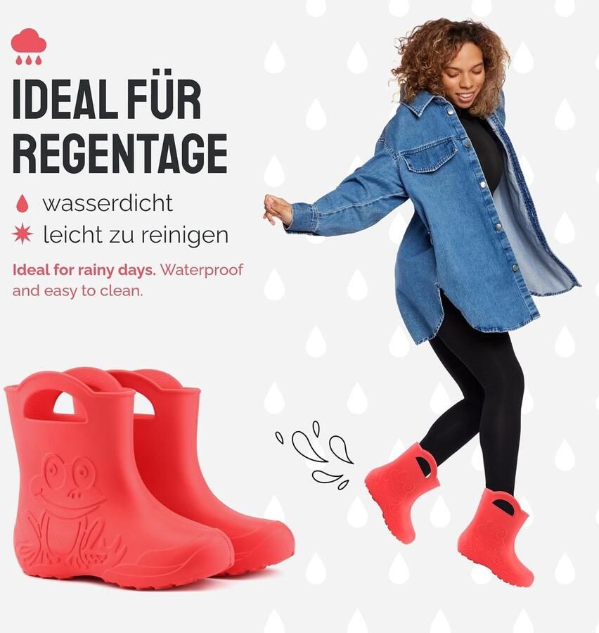 Dames Lichtgewicht EVA Rubberen Regenlaarzen LA-CA