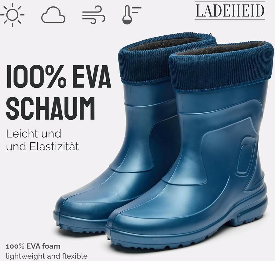 Dames Lichtgewicht EVA Thermo Rubberen Regenlaarzen LA-800