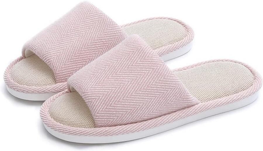 Dames Linnen Katoen Pantoffels Zomer Herfst Niet-slip Binnen Buiten Thuisschoenen