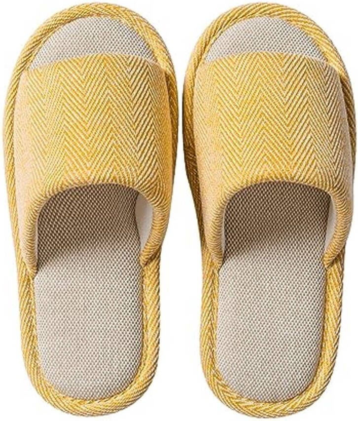 Dames Linnen Katoenen Slippers Antislip Binnen en Buiten Slippers Zachte Slippers voor Vier Seizoenen