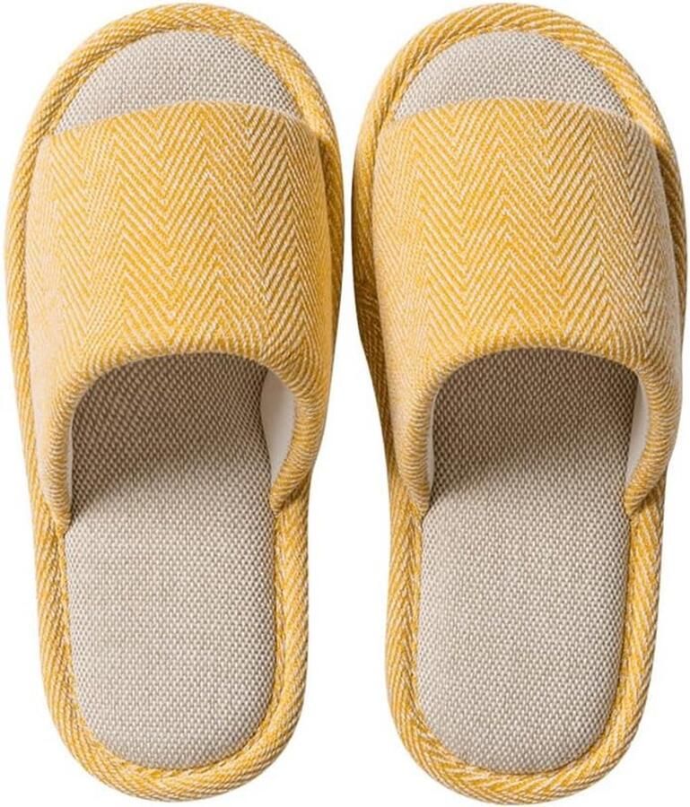 Dames Linnen Katoenen Slippers Antislip Binnen en Buiten Slippers Zachte Slippers voor Vier Seizoenen