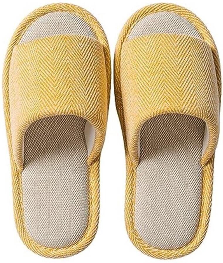 Dames Linnen Katoenen Slippers Antislip Binnen en Buiten Slippers Zachte Slippers voor Vier Seizoenen