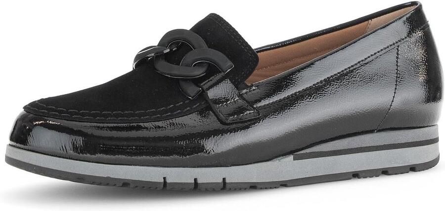 Dames Loafers met Kettingdetails en Suède Afwerking