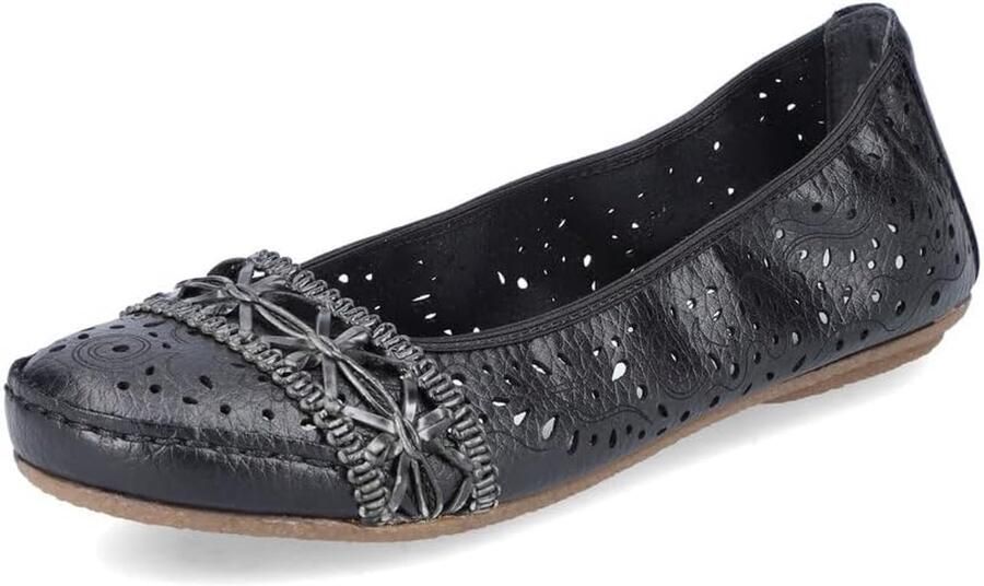 Rieker Ballerina's Slipper platte schoenen met rondom elastiek