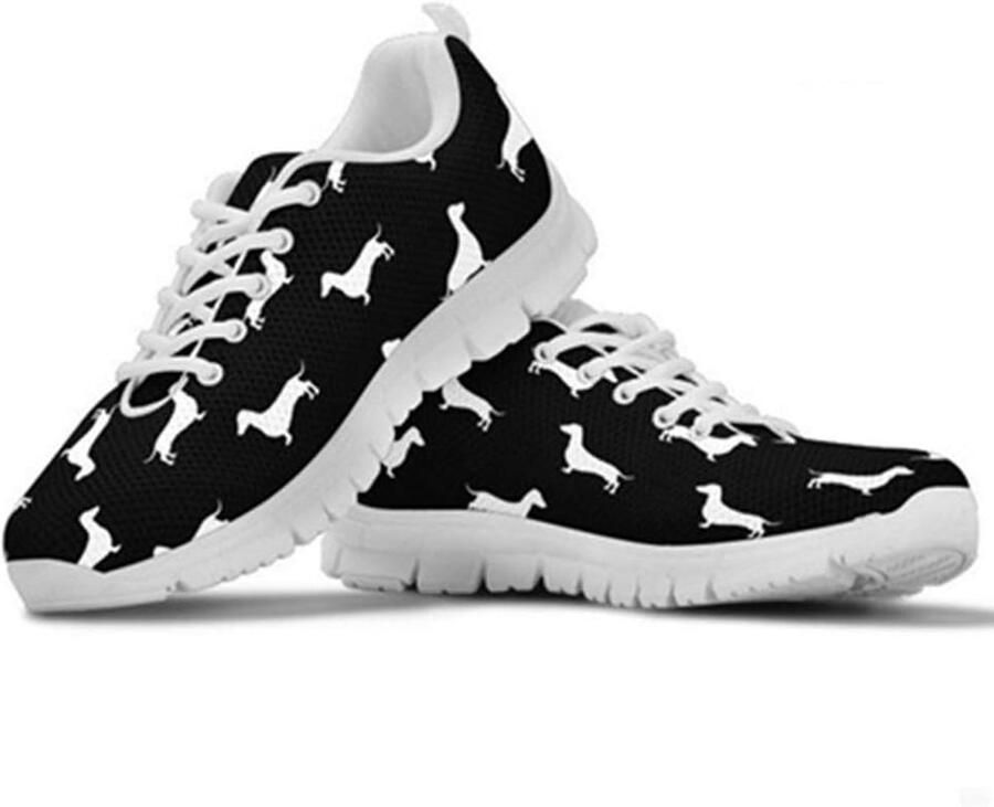 Dames Loopschoenen Comfortabel Mesh Sneakers Sportschoenen Lichtgewicht Vetersluiting