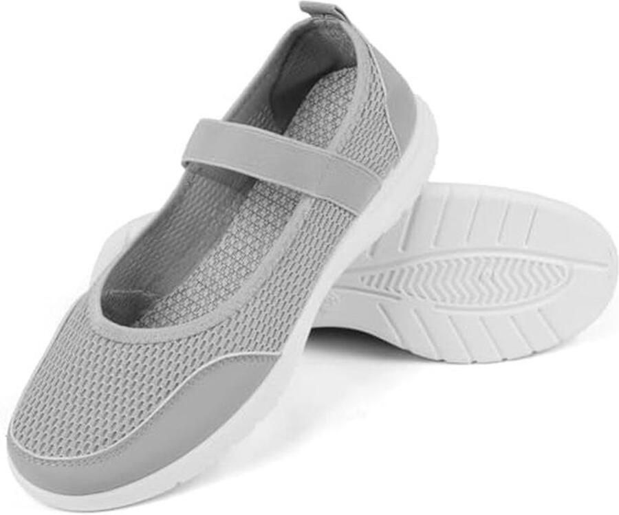 Dames Mary Jane Instappers met Klittenbandsluiting Comfortabele Ballerina's voor Dagelijks Gebruik