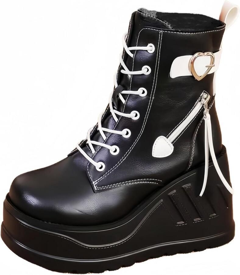 Dames Mary Jane Schoenen met Plateauzool en Dubbele Enkelband Ronde Neus en Dikke Hak