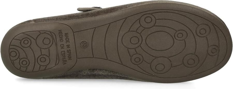 Dames Mary Janes. Platte ballerinas Velvet MaryJane Casual Comfortabele Sandalen. Gemaakt in SPANJE. Sluiting met Gesp. Zwart en Bordeaux