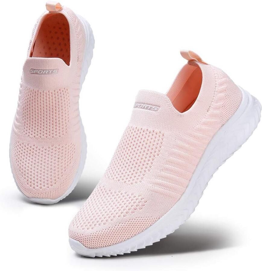 Dames Mesh Slip-On Sneakers Ademend Lichtgewicht Sportschoenen