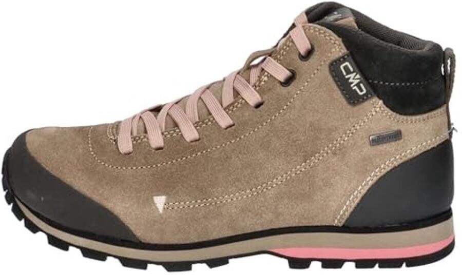 Dames Mid Hiking Schoenen Ademend en Waterproof Sand-bruin-perzik