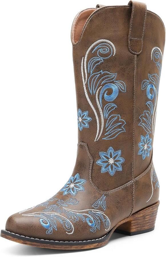 Dames Mid Kuit Laarzen met Patent Uitstraling